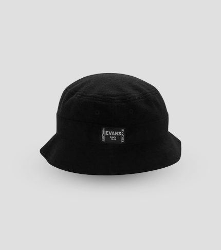 Evans Towelling Bucket Hat Black