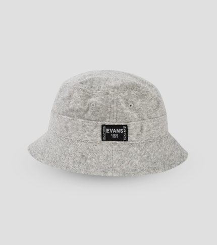 Evans Towelling Bucket Hat Grey