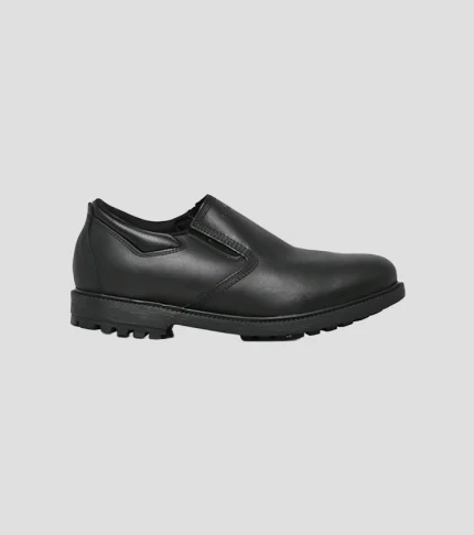 Mens Bronx; Leather Street; Casual Black Slip On