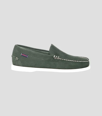 Sebago Frank Boat Flesh Out - Green Dk Depths