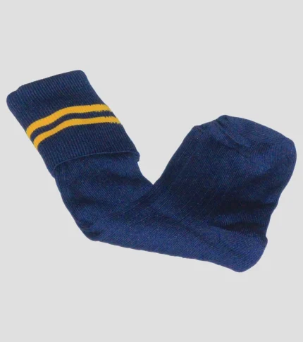 School Socks Hose Navy/Gold