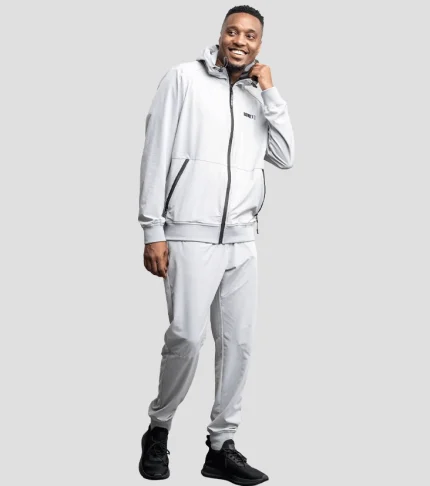 Soviet M Evan Hooded Sweat Top - Light Grey