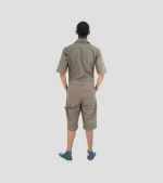 Samson Short Boiler Suit - Taupe - Image 3