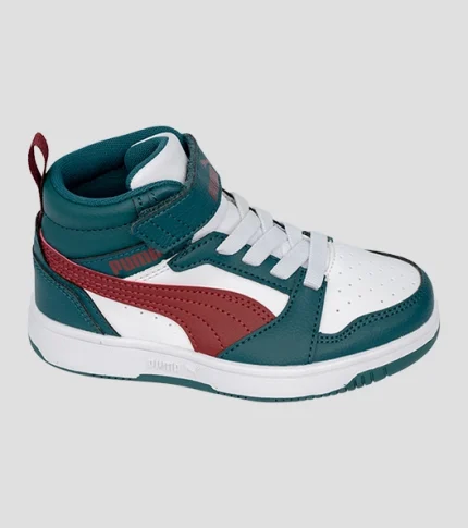 Puma Rebound V6 Mid Ac+ Ps -Cold Green-Alpine Snow-Intense Red
