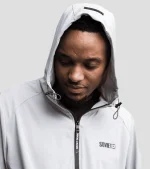 Soviet M Evan Hooded Sweat Top - Light Grey - Image 3