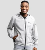 Soviet M Evan Hooded Sweat Top - Light Grey - Image 2