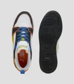 Puma Rebound V6 Lo Starblitz Jr - White-Sea Kelp-Orange Glo - Image 5