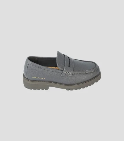 Jonathan D Men's Penny Moc Grey Loafer