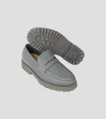 Jonathan D Men's Penny Moc Grey Loafer