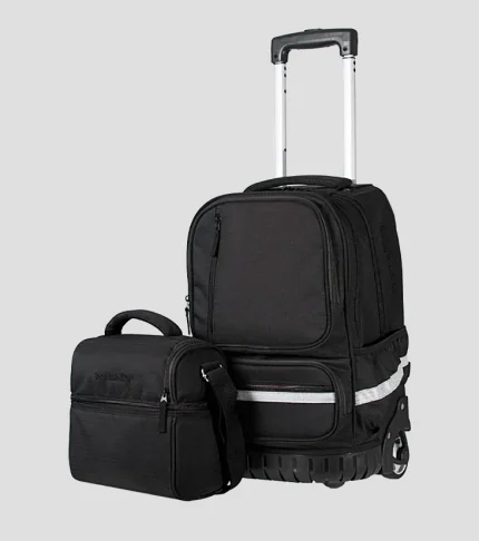 Boomerang S-2110 2Pc Laptop Trolley Backpack+Cooler - Black