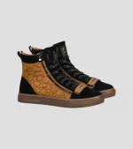 Rossimoda Alta Bt High Top Sneaker - Black/Tan