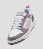 Puma Rebound V6 Low - White, Mauve Mist, Plum Jam - Image 6