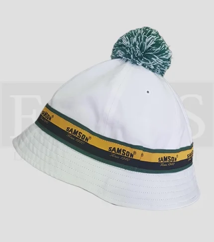 Samson Owen 6 Panel Sporty With Pom Pom - White