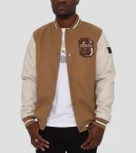 Soviet Mens Teddy - Baseball Jacket - Taupe