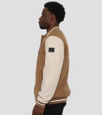 Soviet Mens Teddy - Baseball Jacket - Taupe - Image 4