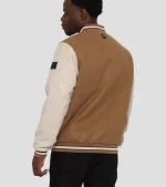 Soviet Mens Teddy - Baseball Jacket - Taupe - Image 3