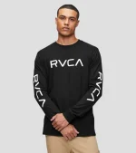Big Rvca Long Sleeve Tee - Black - Image 2