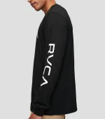 Big Rvca Long Sleeve Tee - Black - Image 3